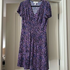 Wisp Purple Floral Dress Womens Size 10P Casual Party Work Stitch Fix